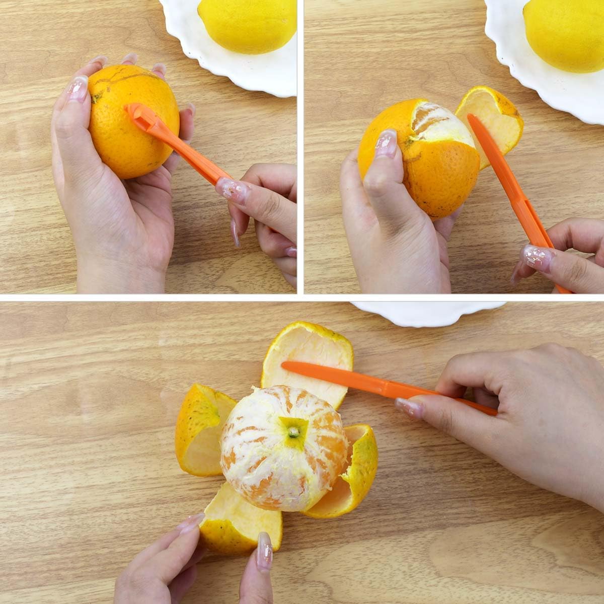 Oran Peeler Tool Citrus Fruit Opener Kitchen Cutter Plastic Oran