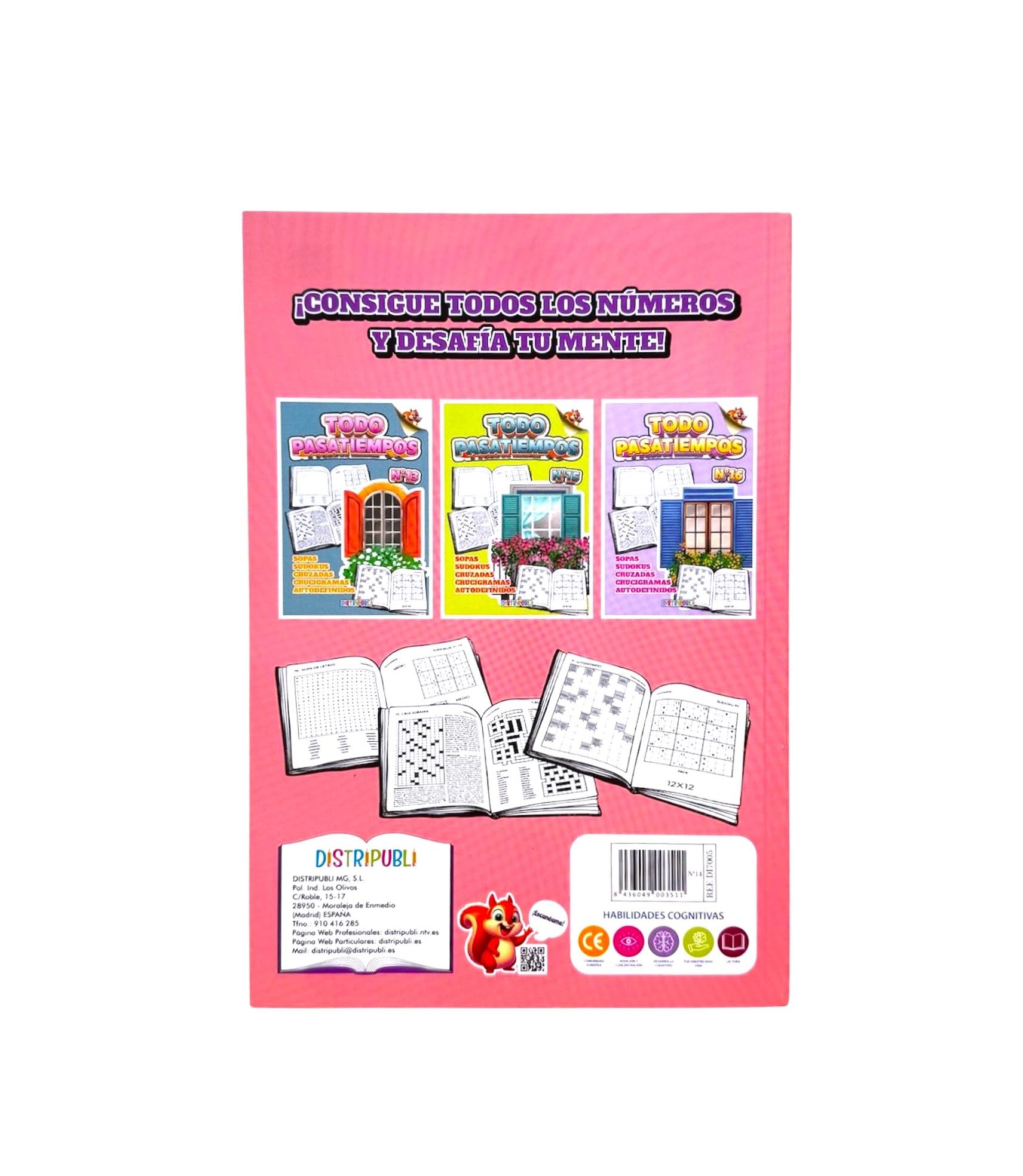 Todo Pasatiempos para Adultos, Pack de 4 Unidades Son 344 Ejercicios Mas Soluciones, Sopas de Letras, Sudokus, Crucigramas, Autodefinidos y Cruzadas Nuevos Modelos