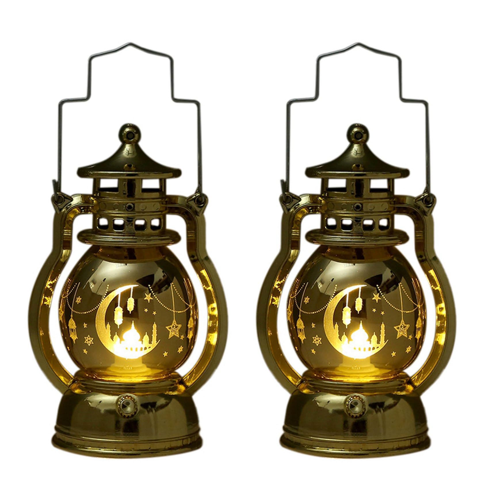Hndhbfgrt 2X Ramadan LED Lantern Light Eid Decoration for Home Islamic Muslim Festival Party Ramadan Decor B