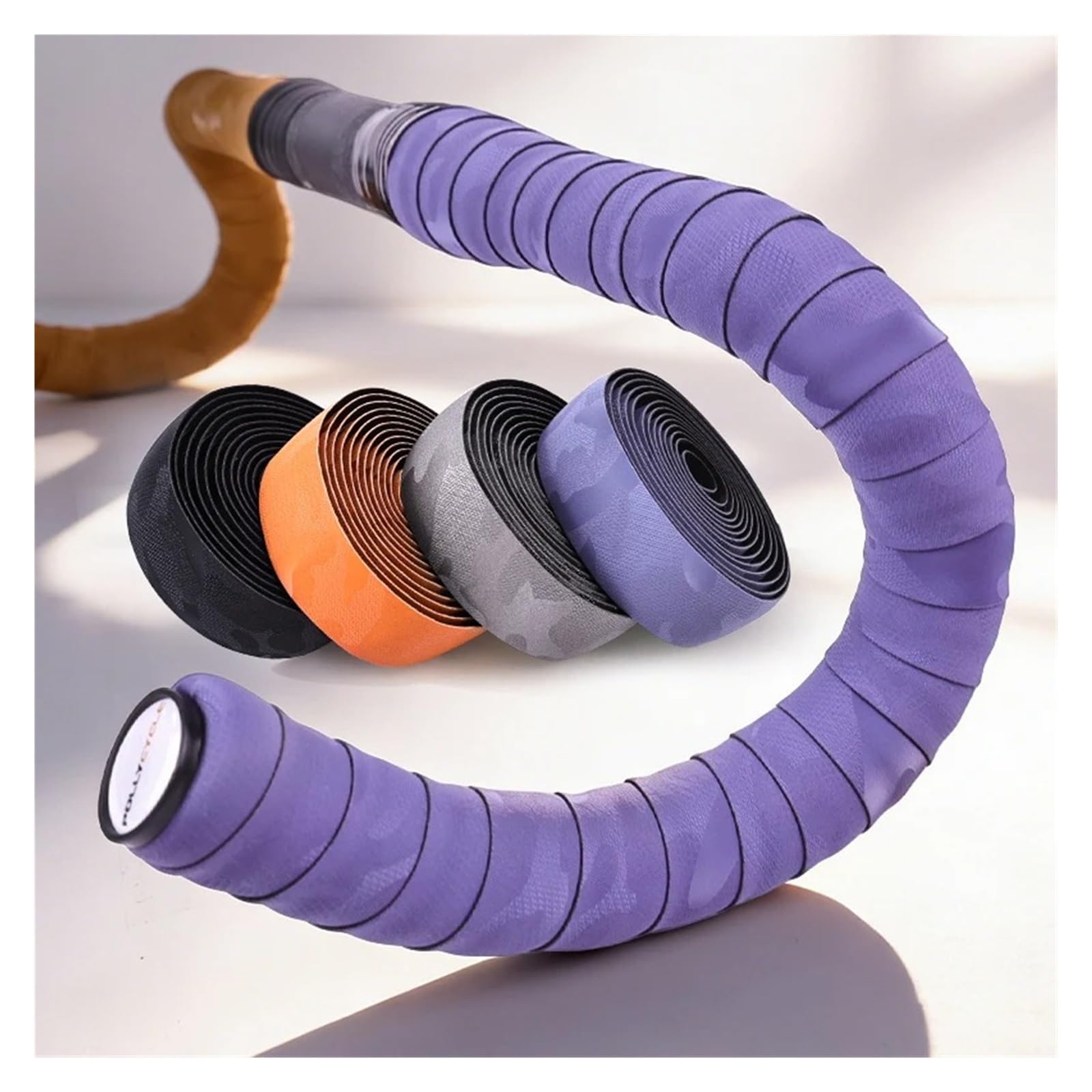 Nastro Manubrio Moto Nastri Per Manubrio Bici Da Strada Nastro Per Barra Antiscivolo Per Ciclismo Ammortizzante Cintura Per Bicicletta Resistente All'usura(Orange)