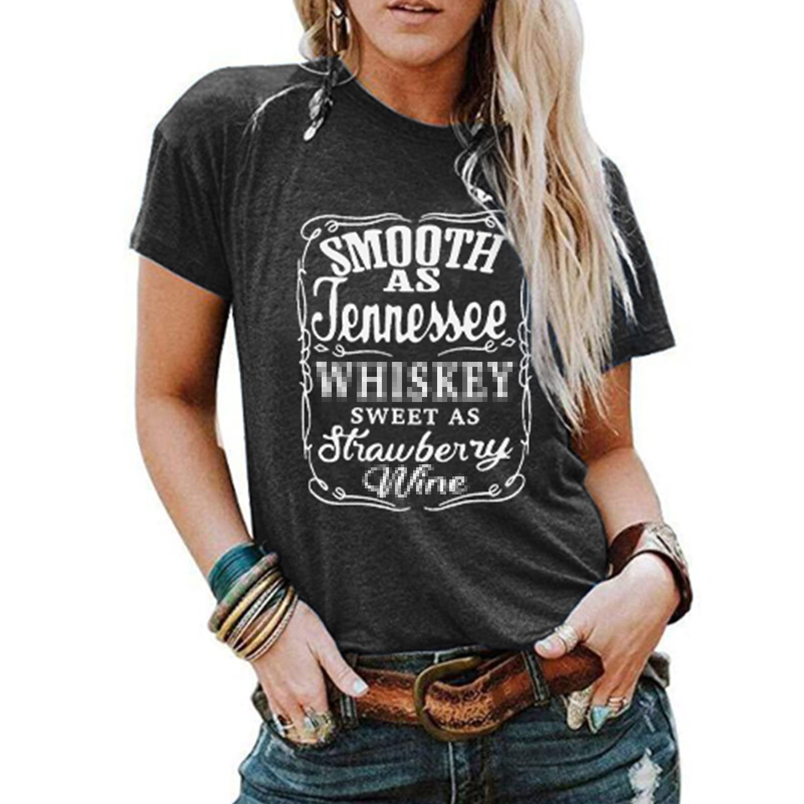 DUTUTCountry Music Shirt for Women Vintage Graphic Tees Casual Letter Print Shirts Western Shirt Funny Music Party Tee Tops