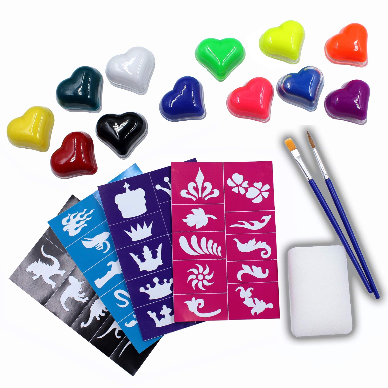 Buy Face Paint kit for Kids, Kids Makeup face Paint 12 Color with Brush