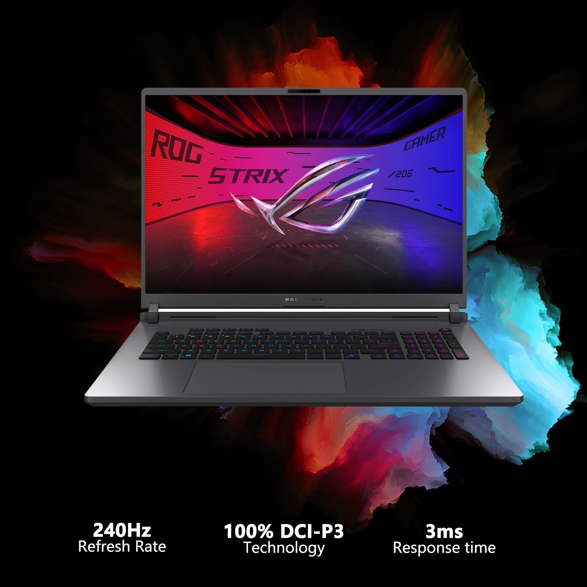 ASUS ROG Strix G18 G815 Gaming AI Laptop 18" 2560x1600 240Hz 100% DCI-P3 Intel 24-core Ultra 9 275HX 32GB DDR5 1TB SSD GeForce RTX 5060 (fino a 572 AI Top) 4 zone RGB retroilluminato WiFi7 Win; 11Pro