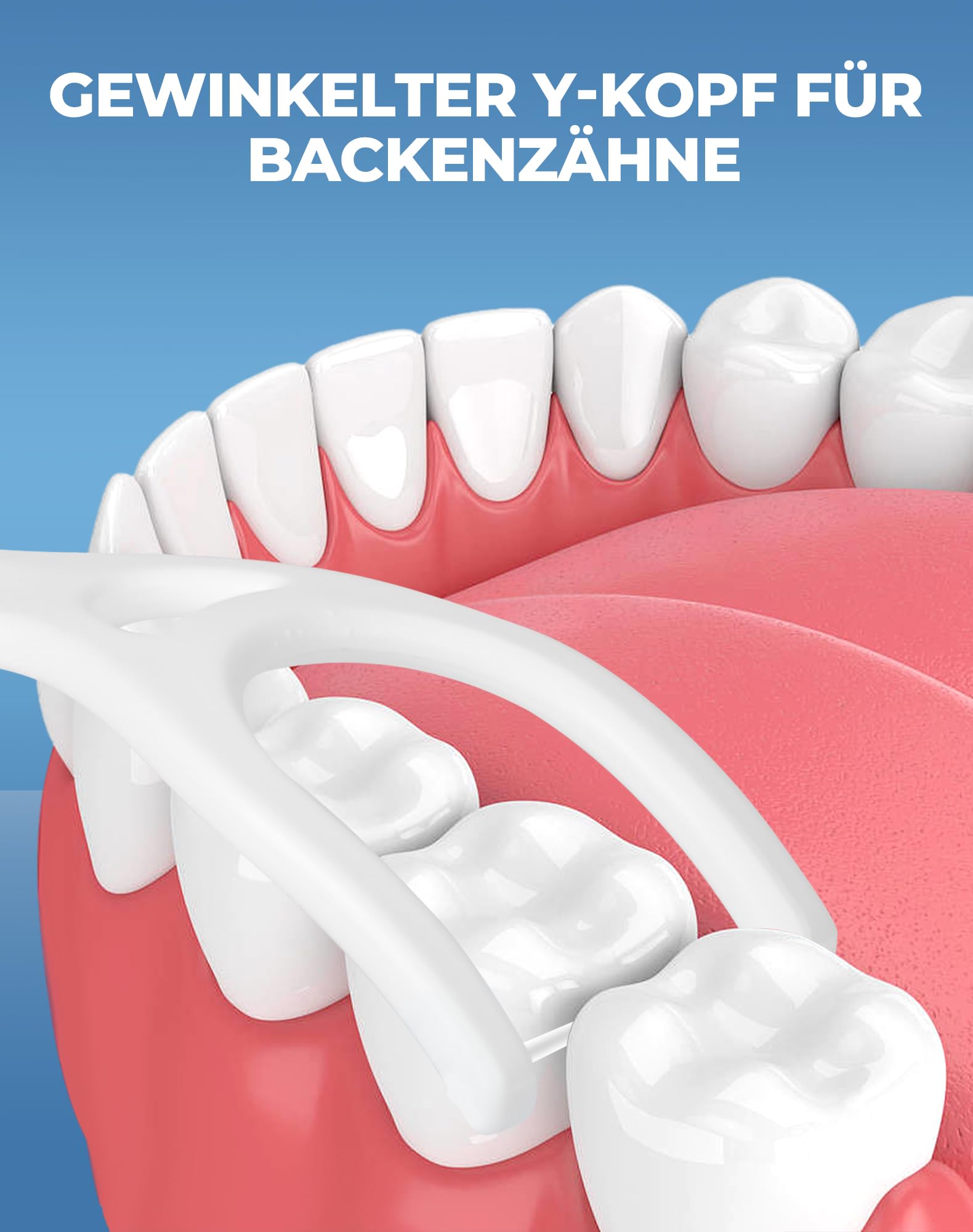 150 x Y-From patyczki z nicią dentystyczną do zębów trzonowych, patyczki do czyszczenia zębów przednich i tylnych przestrzeni między zębami, nić dentystyczna z wykałaczką, Y Shaped Floss Picks for