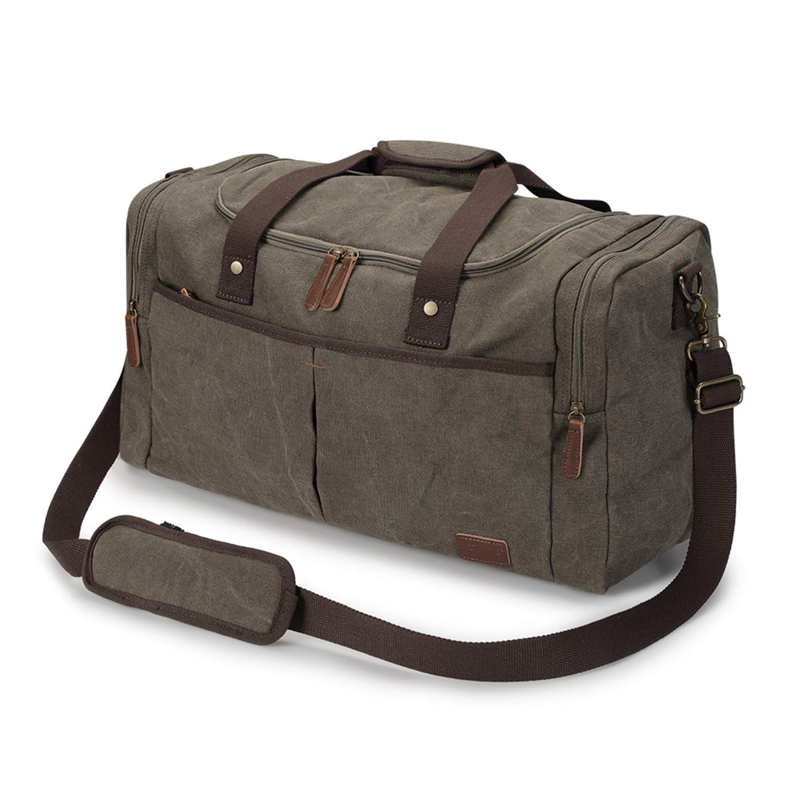 S-ZONE Reisetasche Unisex Canvas 65L Große Sporttasche Weekender Tasche Handgepäck