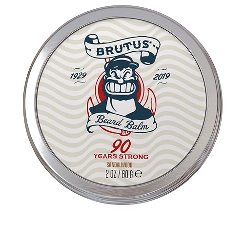 Brutus Bálsamo para barba para hombres, acondicionador sin enjuague no graso con acabado mate, bálsamo de peinado enriquecido con aceite de jojoba,
