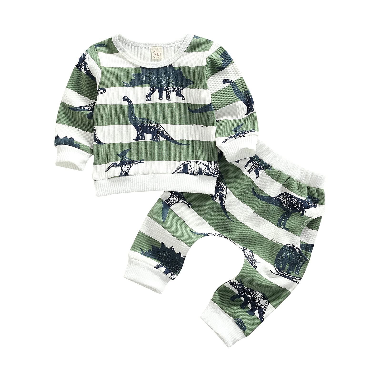 Toddler Baby Girl Boy Clothes Set Long Sleeve T-Shirt Tops Sweatshirt Jogger Elastic Pants Tracksuit Fall Winter Outfits 2Pcs