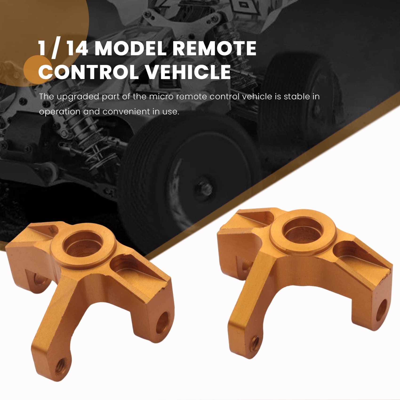 Pièces De Rechange Métal Pour Voiture RC 1:14 144001 - Bras Suspension, Moyeux, Arbre Central Jaune