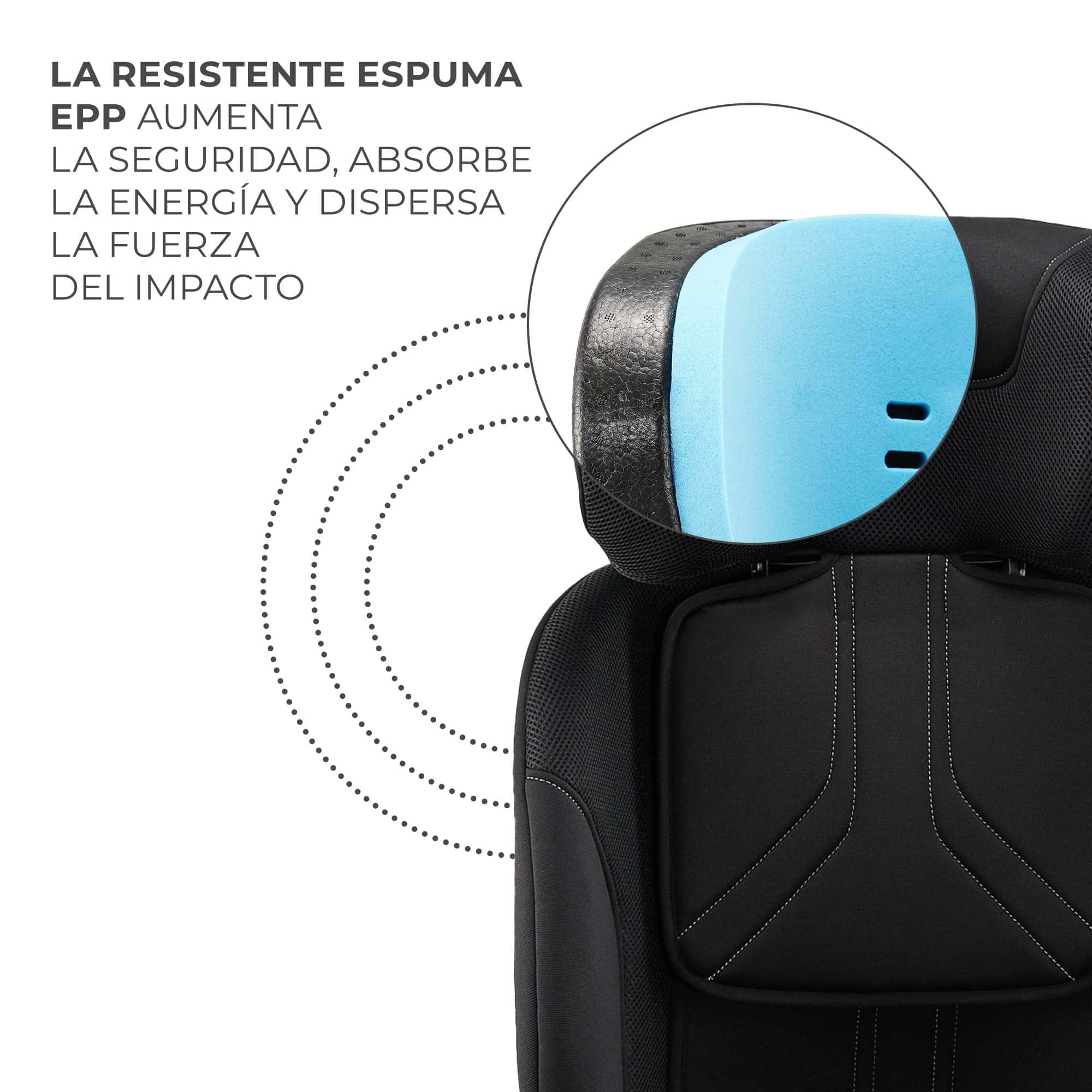 Kinderkraft XPEDITION 3 I-Size 40-150 cm, Silla coche bebé, para niños, Asiento giratorio 360º, Isofix base, Ajuste de la reclinación del respaldo, Protección lateral, Grupo 0+/1/2/3, 0-36 kg, Negro
