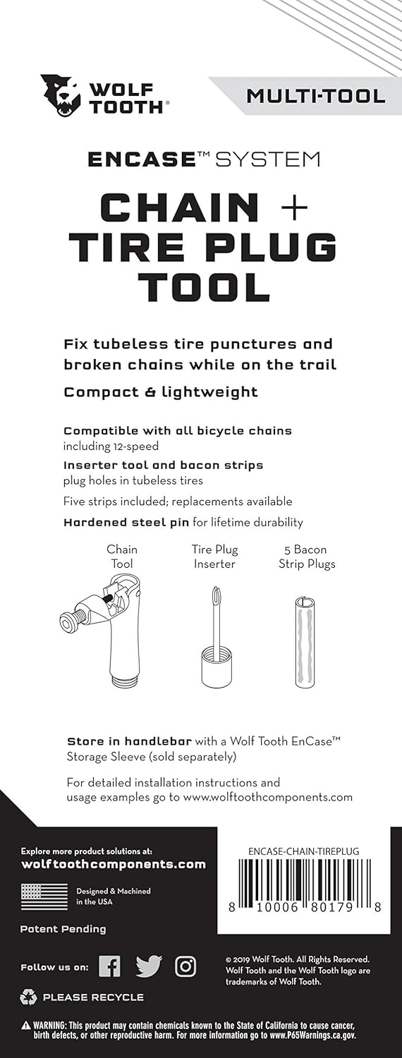 Wolf Tooth EnCase System Chain + Tire Plug Multi-Tool