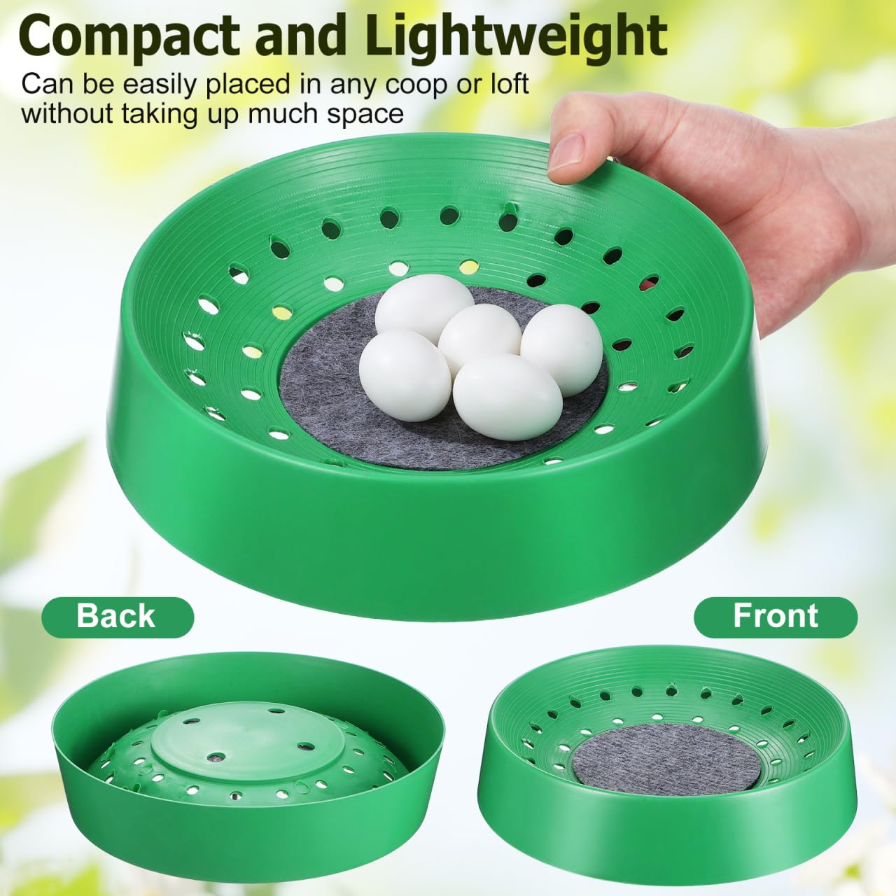balacoo Juego de 10 cuencos de plástico para anidar palomas para pájaros y palomas