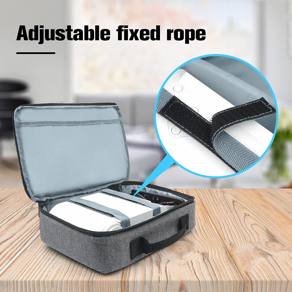 UWJXU Projector Case Travel Bag Carry Case, Portable Carrying Handbag, up to 10.6 x 7.3 x 3.2 inch Gray - Image 2 thumbnail