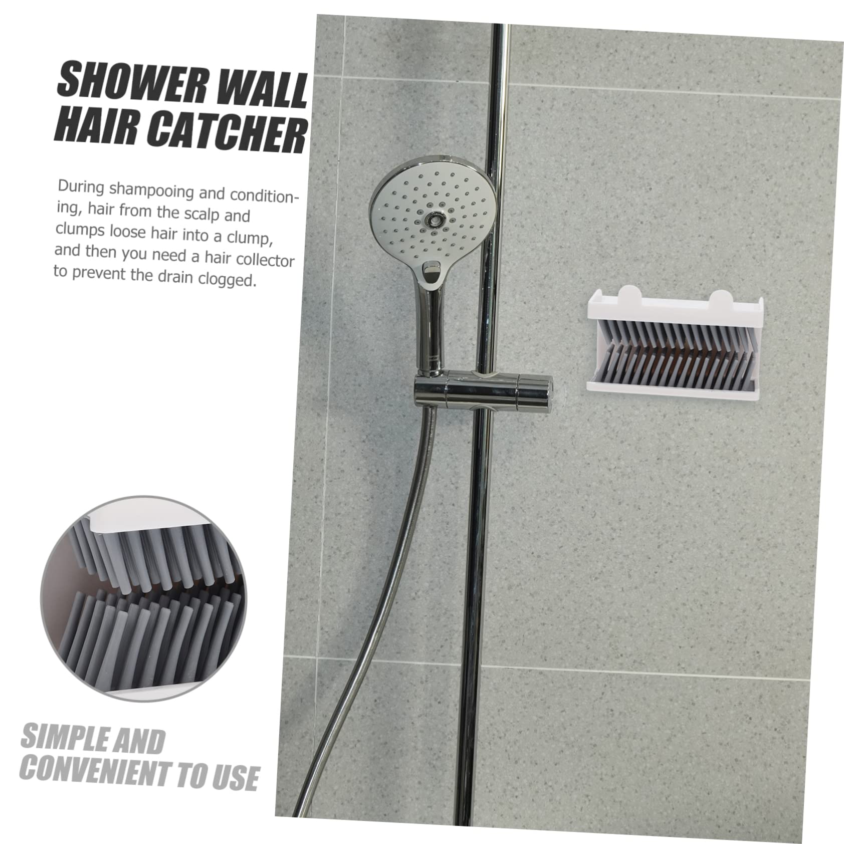 jojofuny 4piezas Colector De Cabello para De Atrapador De Pelo De Pared Reutilizable para Baño Diseño Elegante y Previene Obstrucciones Desagües
