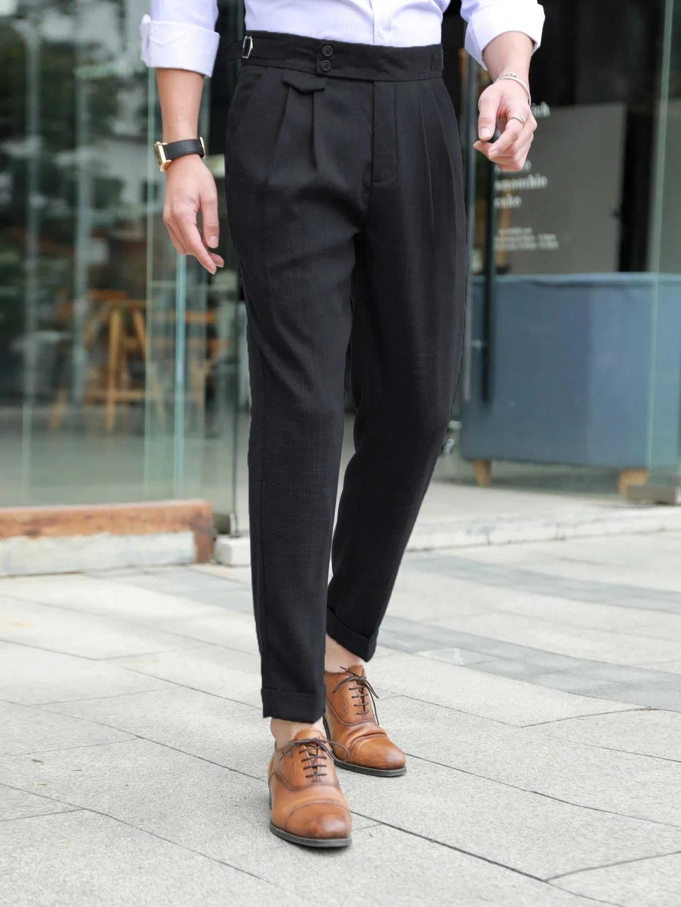 Lymio Pantaloni per gli uomini || Casual Pantaloni Uomo || Stile solido Pant || Patten elegante con pantaloni (TR-46-50)