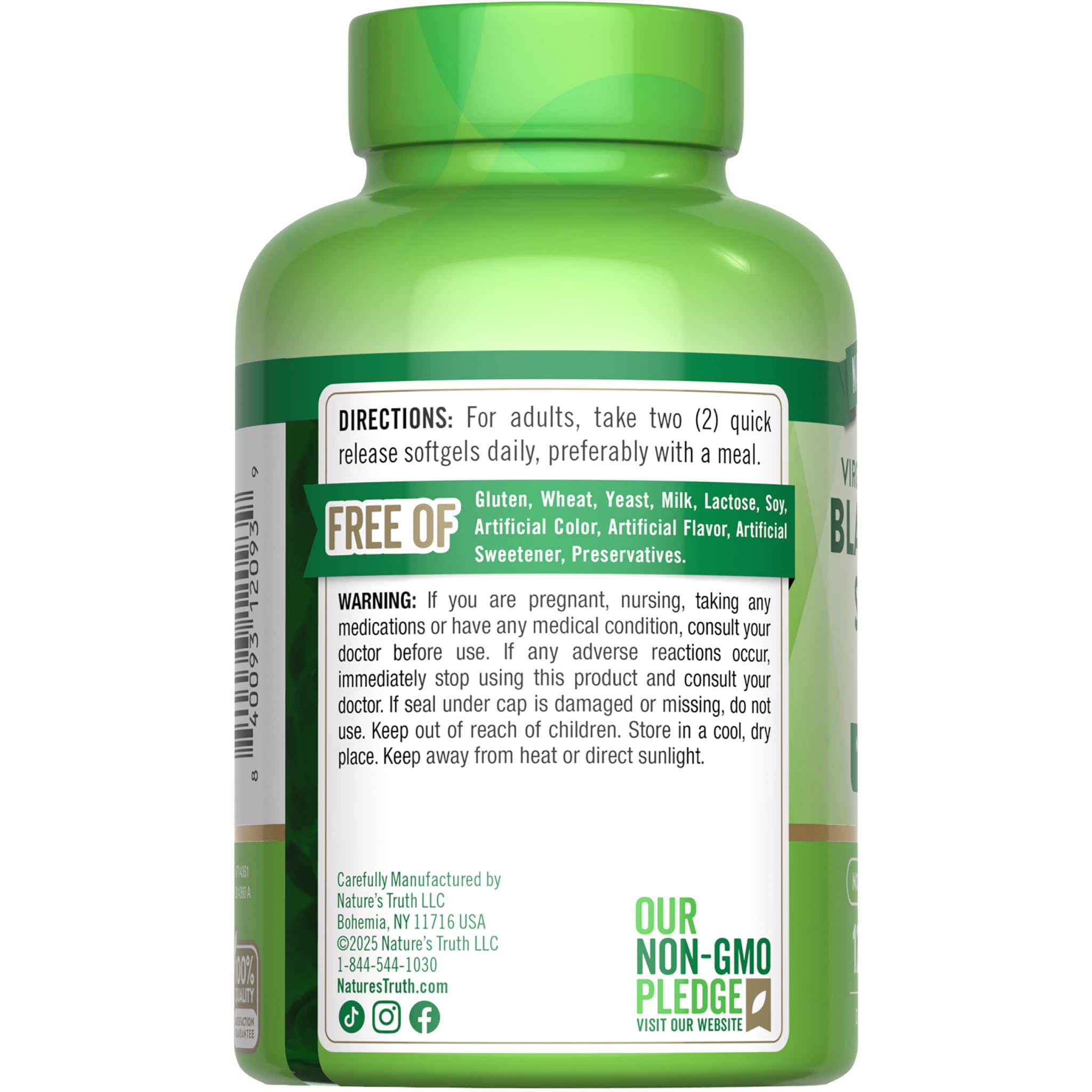 Nature's Truth Black Seed Oil Pills | 2,000mg | 120 Softgels — Amazon image 7
