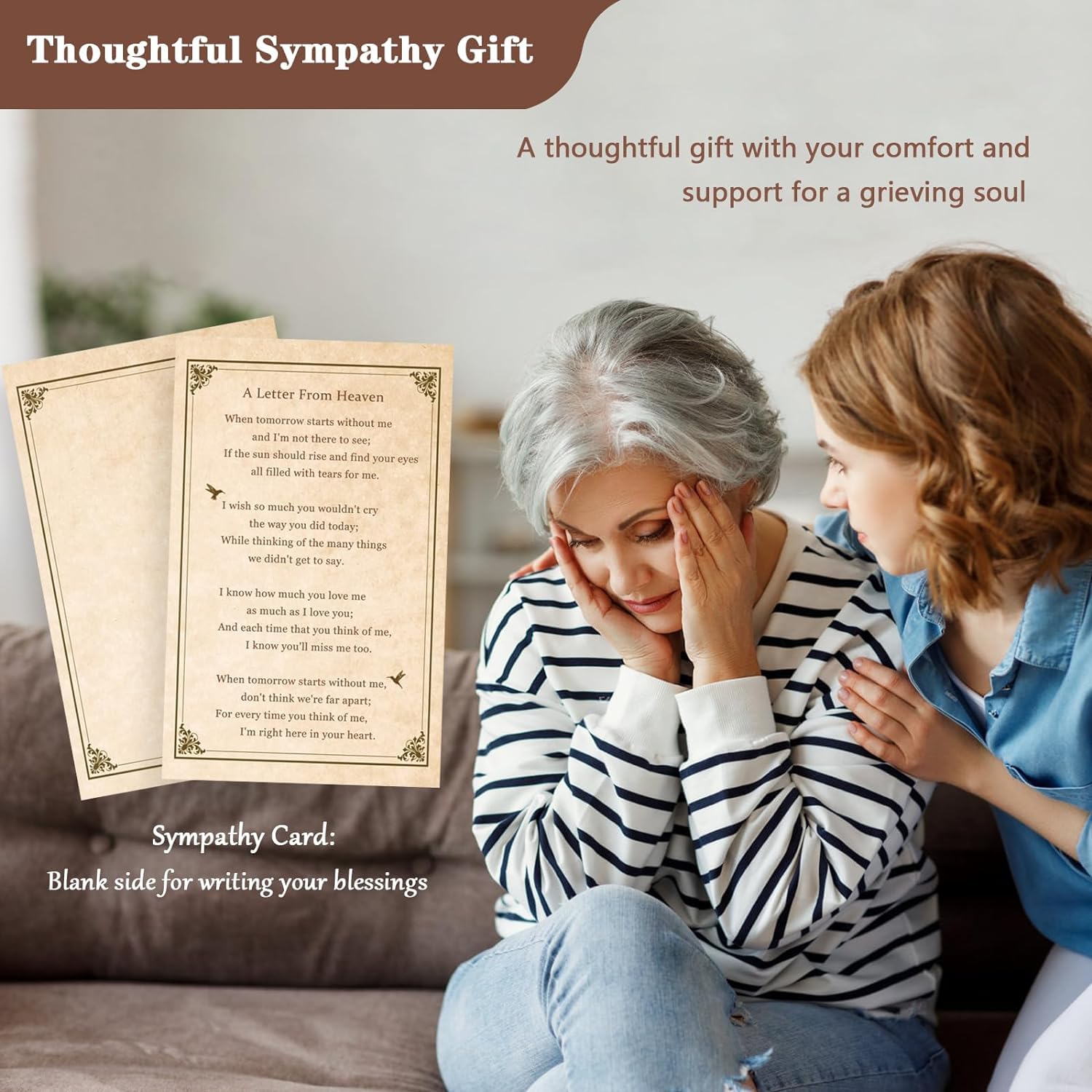 LOMBO Sympathy Gifts for Loss of Mom, Memorial Wind Chimes for Loss of Mother, Condolence Bereavement Remembrance Gift in Memory of Mom 3