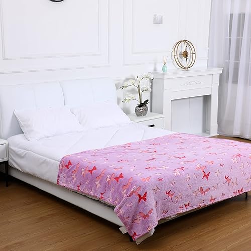 Miniatura 6 de Manta que brilla en la oscuridad, regalos de mariposa para niños y niñas, cumpleaños, Navidad, dormitorio, habitación, juguete de decoración de