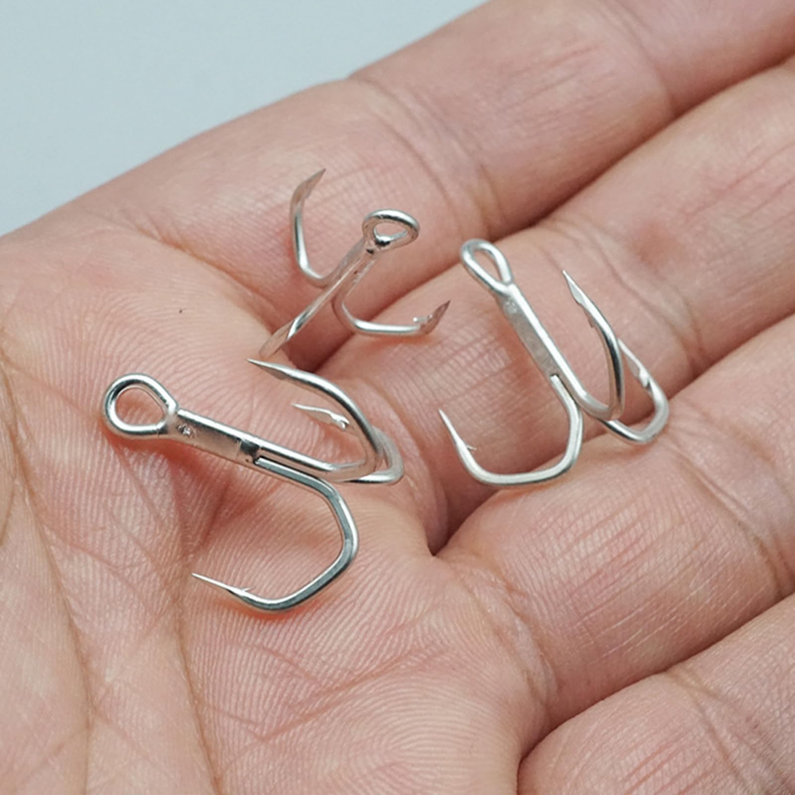 Lot De 10 Hameçons Triples Haute Résistance – Métal, Ardillons, Pour Perche Et Poissons D'eau Douce/salée, Pêche En Mer