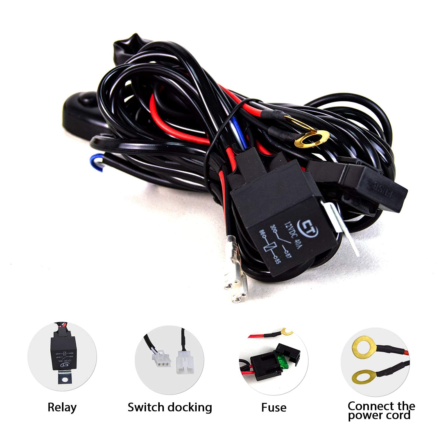SKYWORLD Barra Led 4x4, 82 cm 405W Barras Led Coche Curvas Faro Led Focos Led Barras de Luz Led con 2 Soportes de montaje magnéticos para Tractor SUV ATV UTV Off-road arnés de cableado