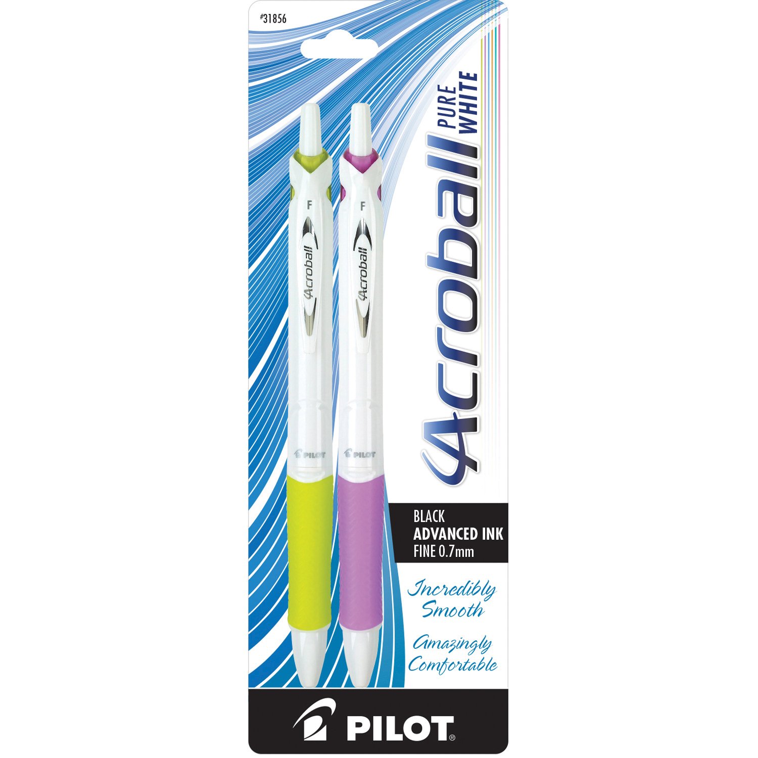 Pilot Acroball Purewhite Retractable Advanced Ink Ball Point Pens
