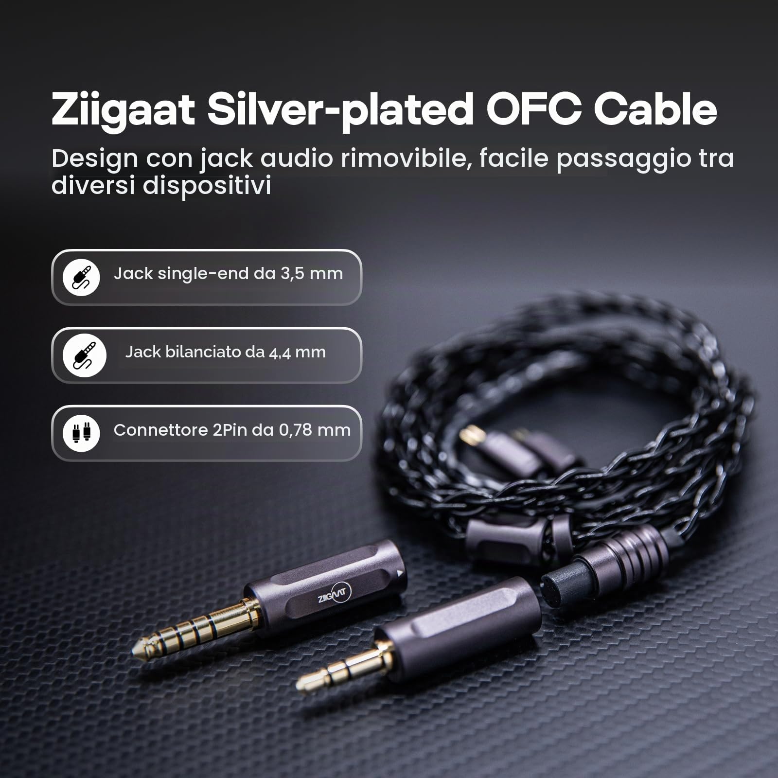 Linsoul ZiiGaat Horizon In Ear Monitor, Cuffie Cablate HiFi 1DD+2BA+2Planar, Cuffie da Studio IEM, Accordatura Bilanciata Naturale con Estensione degli Alti Lisci come il Burro per Musicisti Audiofili