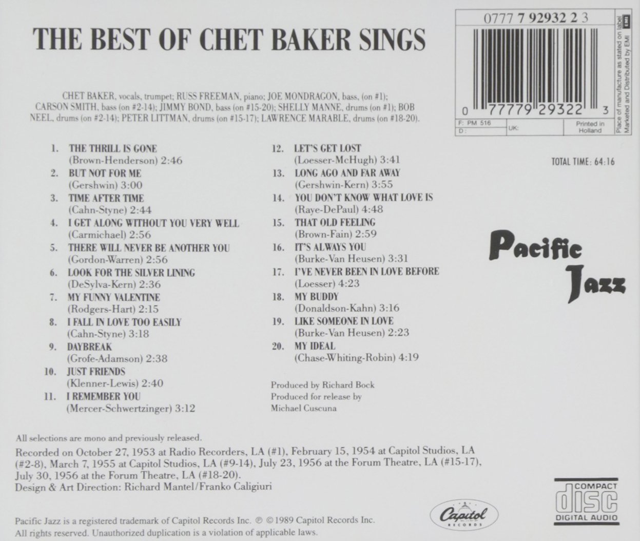 The Best of Chet Baker Sin