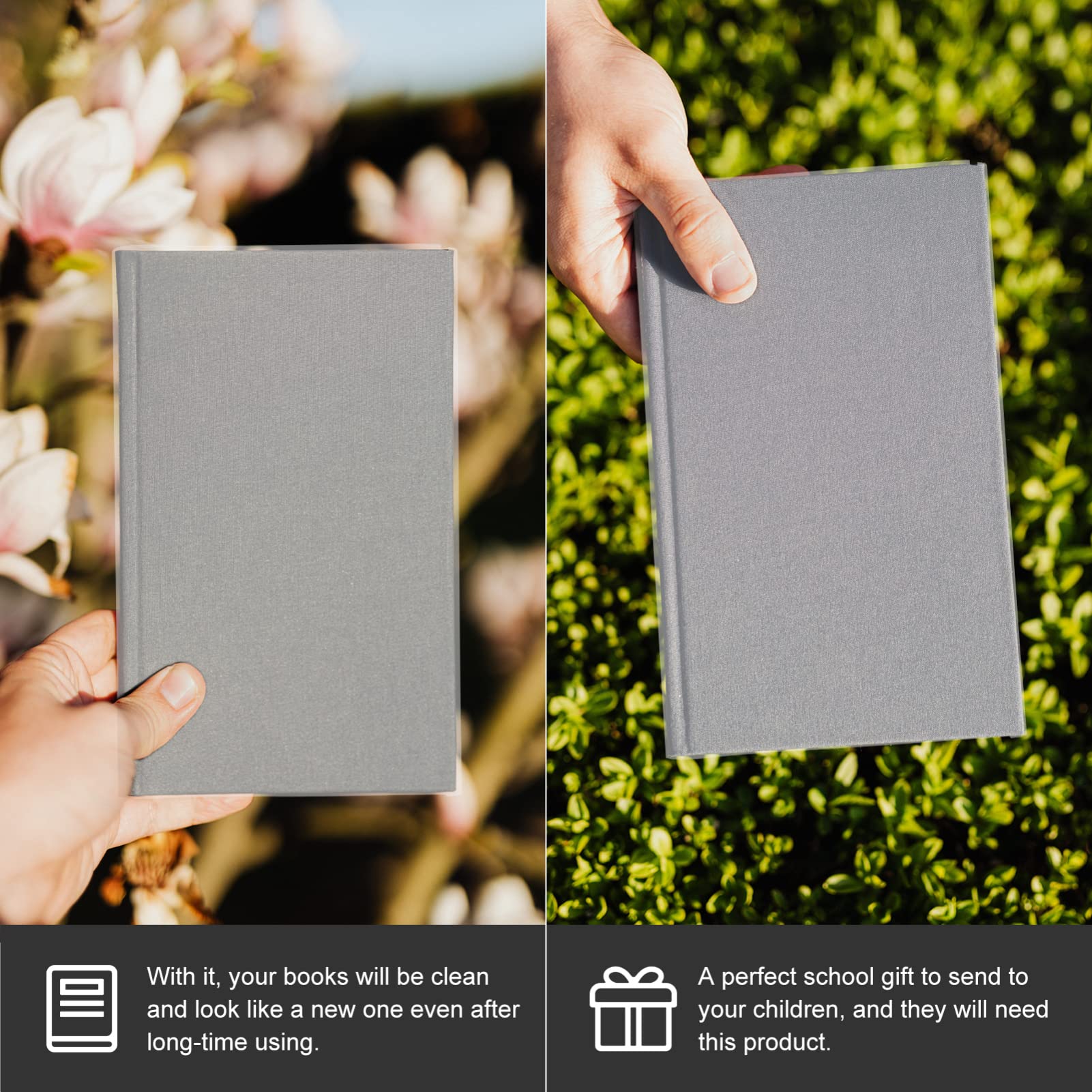 NUOBESTY 50pezzi Copertina Trasparente Per Libri Copertina in Pvc Per Libri Di Testo Di Robusta e Durevole
