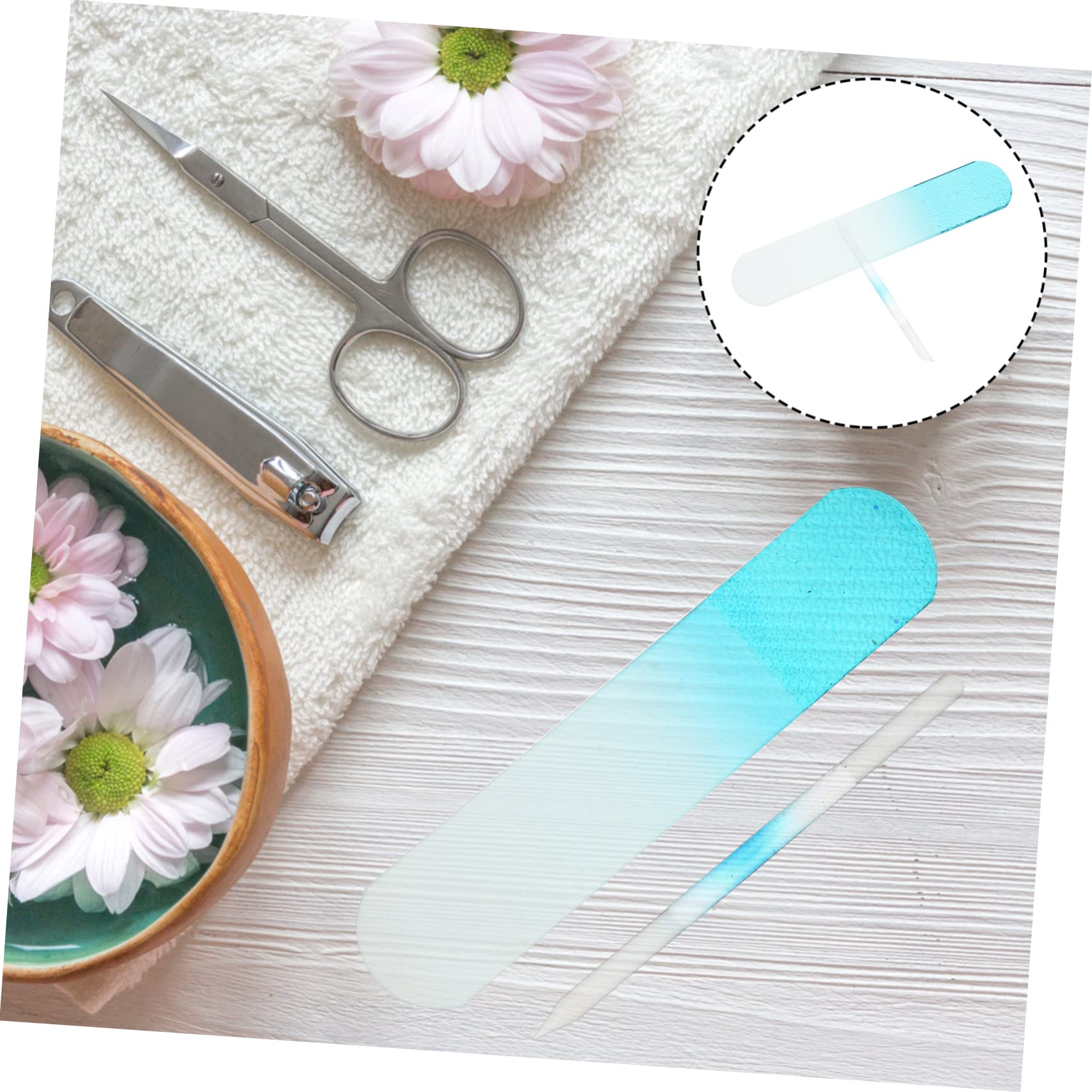 Housoutil 8pezzi Limette Per Unghie Professionali Strumenti Per Manicure File Per Unghie Riutilizzabili Con Manico Per Casa e Salone