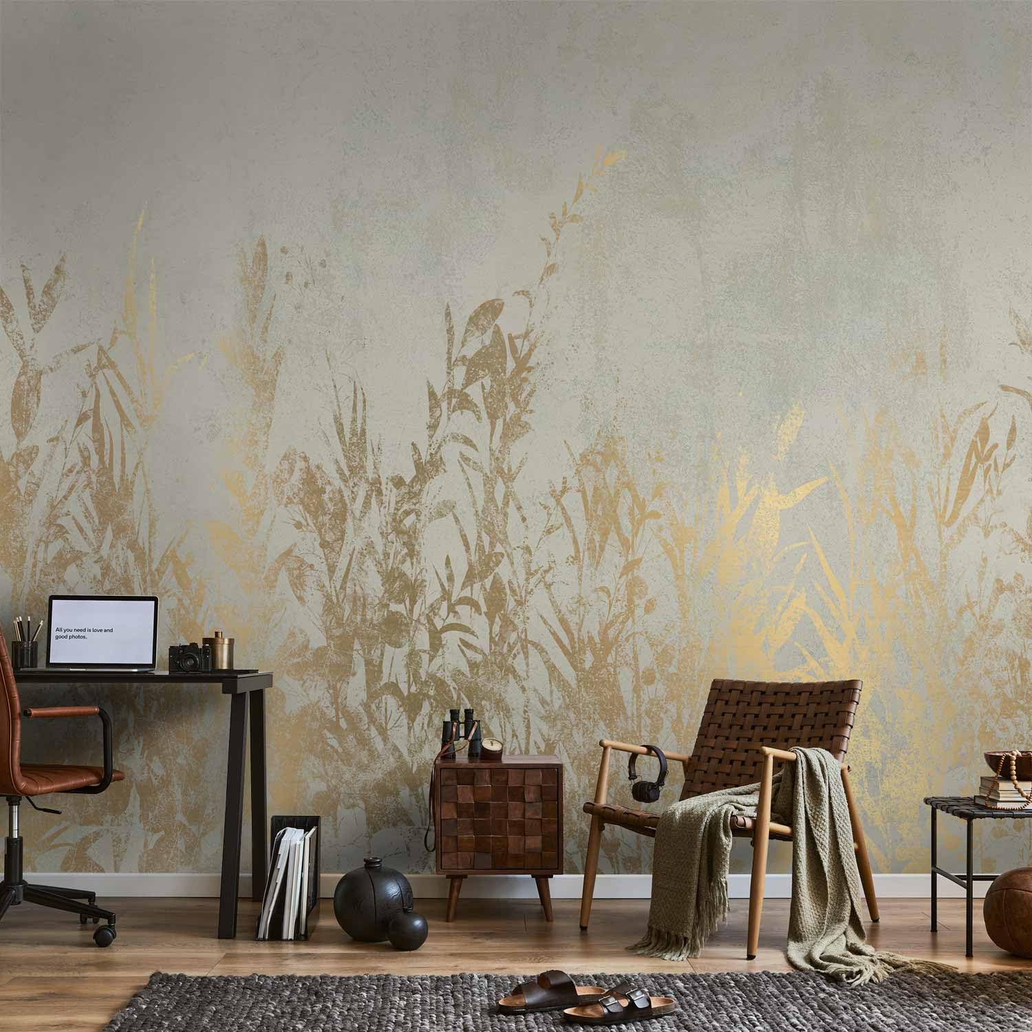 murando - Fototapete Vlies Betonoptik Natur, 400x280 cm, Schlafzimmer | Full HD Druck, 3D-Effekt, lichtbeständige Farben, ideal fürs Wohn- oder Schlafzimmer, schnelle Montage, lichtbeständig, edel