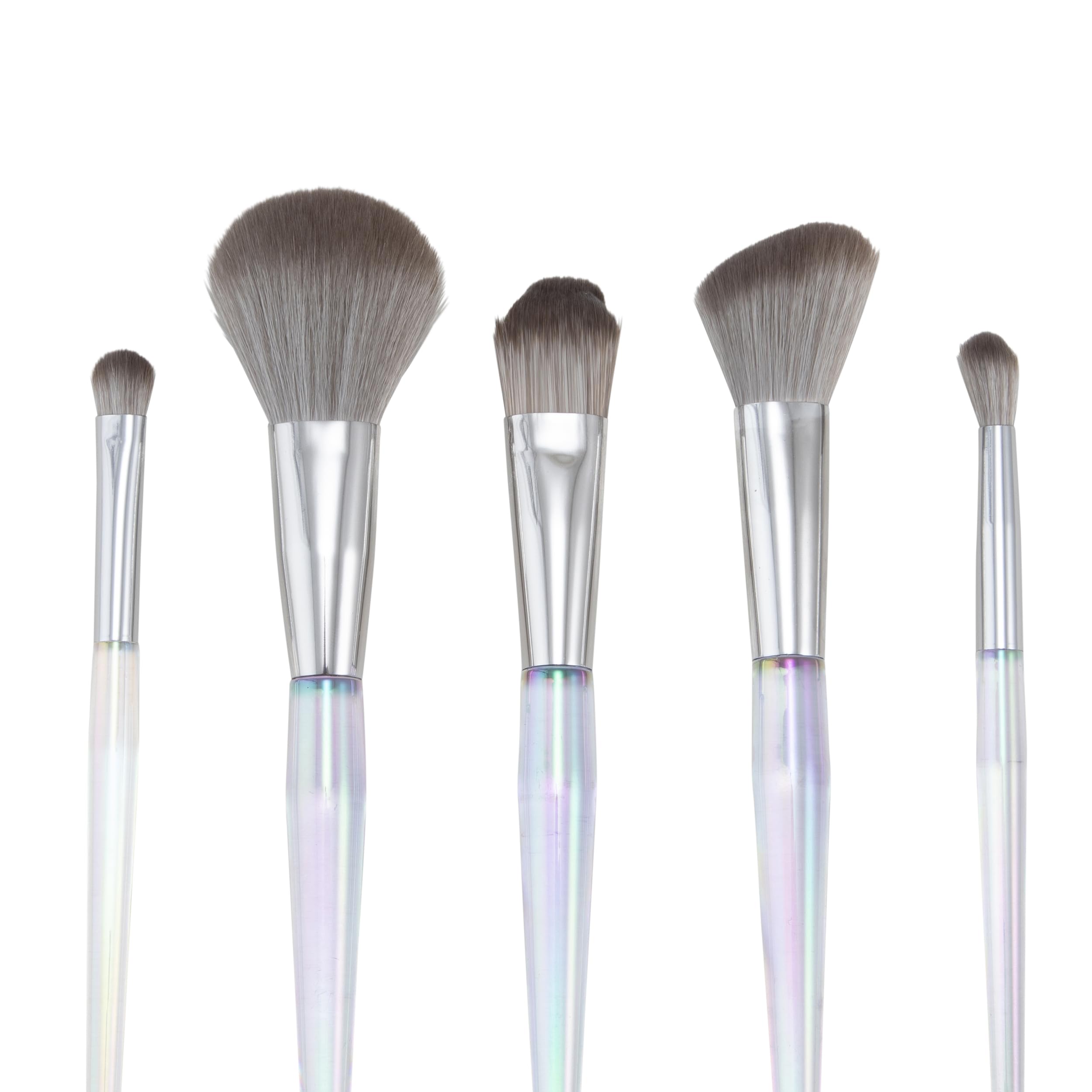 Candie Couture Lot de 5 pinceaux de maquillage comprenant un pinceau à ombre, un pinceau à fond de teint, un pinceau à poudre, un pinceau à blush biseauté et un pinceau