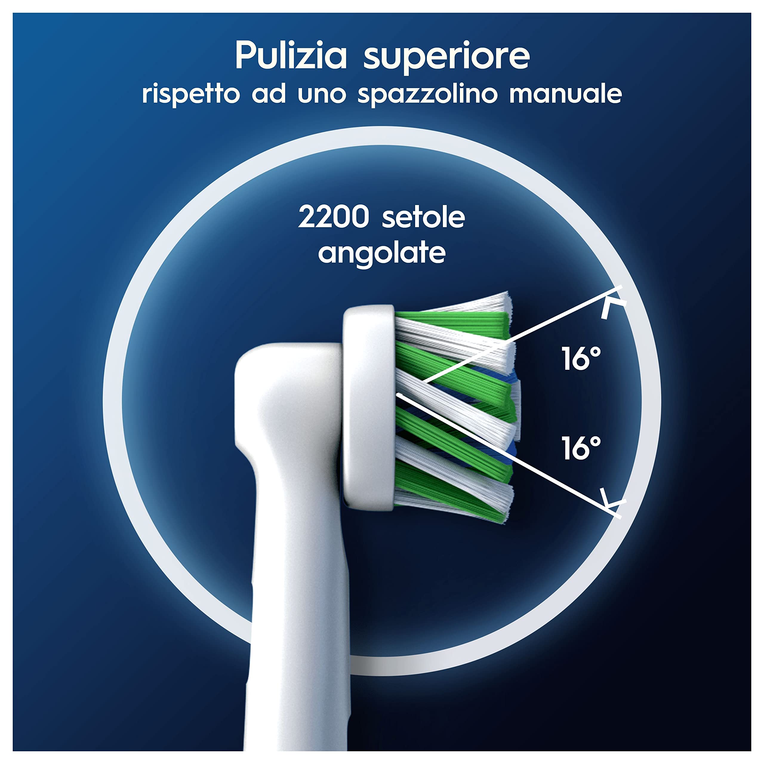 Oral-B Testine Di Ricambio per Spazzolino Elettrico Oral B, 12 Testine Oral B Pro Cross Action, Confezione Adatta Alla Buca Delle Lettere