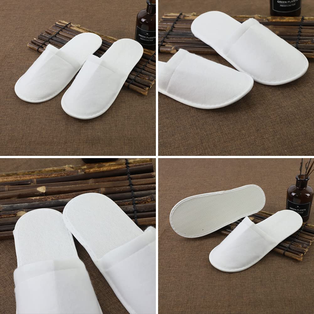 Pantofole Usa e Getta Antiscivolo, Pantofole Chiuse, Pantofole in Spugna Premium, Ciabatte Monouso per Hotel, Spa, casa, viaggi, unisex, lavabili, misura universale, 2 paia
