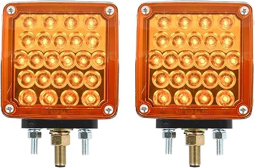 Miniatura 9 de GG Grand General 77620 Ámbar/Ámbar 4.5 pulgadas cuadrado de doble cara LED luz de pedestal (para camión/SUV/RV/vehículo/remolque)