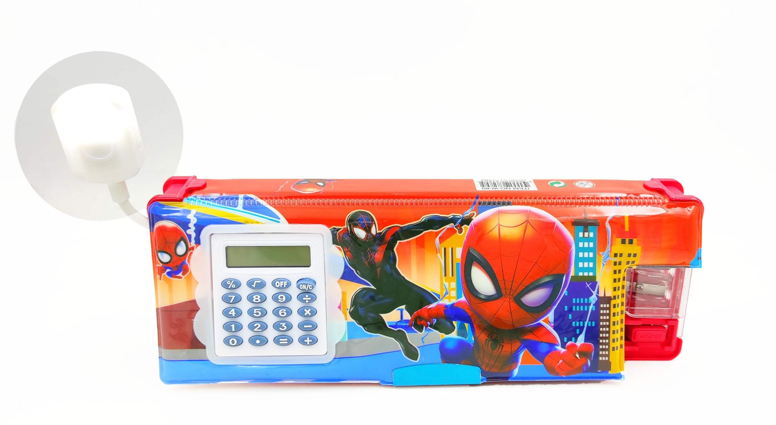 DISHVY® Spiderman Pencil Box with Lamp, Calculator & Dual Sharpner - Spiderman Art Plastic Pencil Box (Set of 1, Red) (B0CHF1HDH8) Amazon Price History, Amazon Price Tracker
