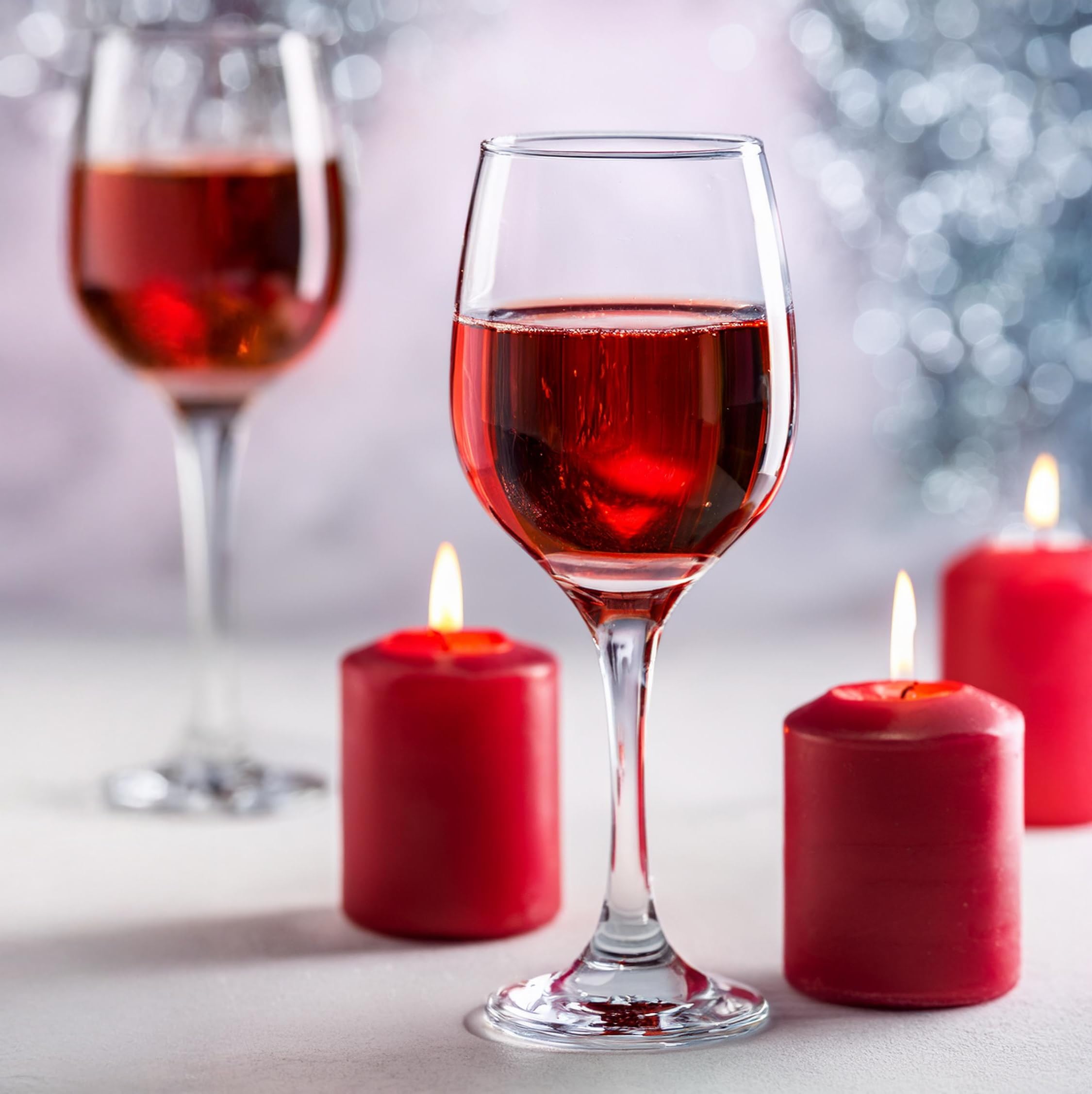 Glasmark Krosno - Set di 6 Bicchieri da Vino, 0,3 L, per Vino Rosso e Bianco, Calici Lavabili in Lavastoviglie