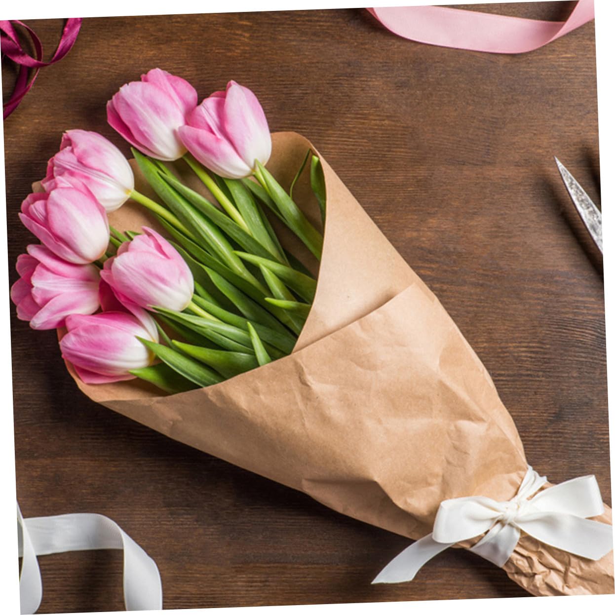 TOVINANNA Kraftpapierrolle Naturfarben Bastelpapier Geschenkpapier Verpackungspapier Für Blumen Sträuße Pralinen Geschenke Diy Projekte