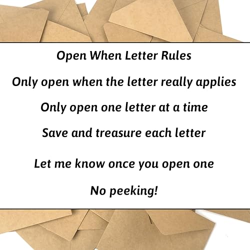 Miniatura 8 de 24 sobres abiertos cuando - Letras románticas de relación a larga distancia, regalos universitarios, regalo de salida de casa para hija, hijo,