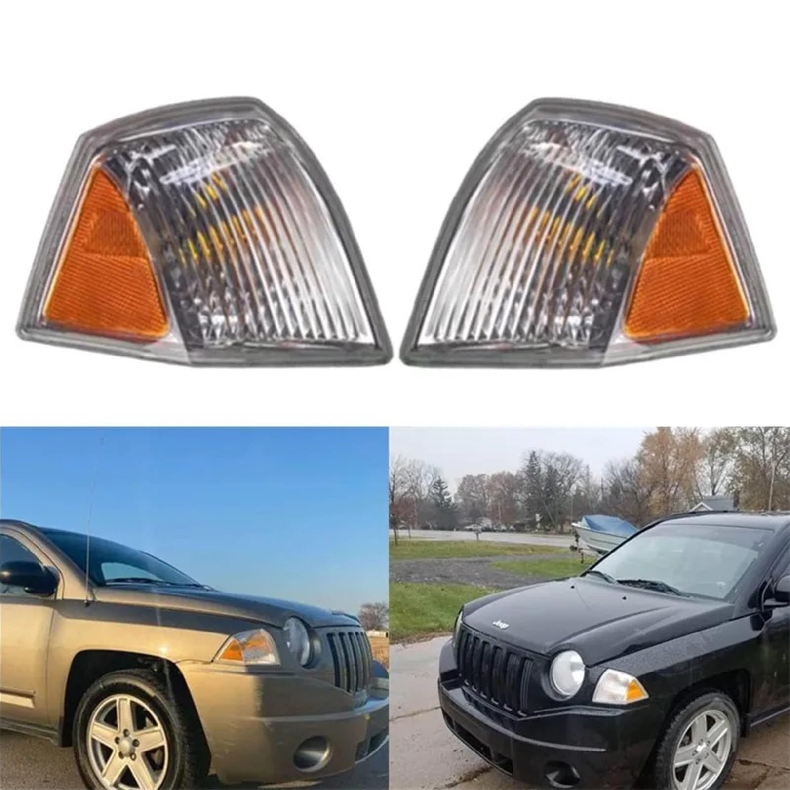 Lampa tylna zespolona Światło kierunkowskazu narożnego do Jeepa Compass 2007-2010 Reflektor przedni Lampa narożna boczna(1pc RH)