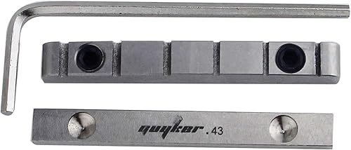 Guyker Tuerca de guitarra ajustable de 1.693 in, tuerca de aleación de titanio Bell (1.693 x 0.197 in), piezas de repuesto de regulación dividida