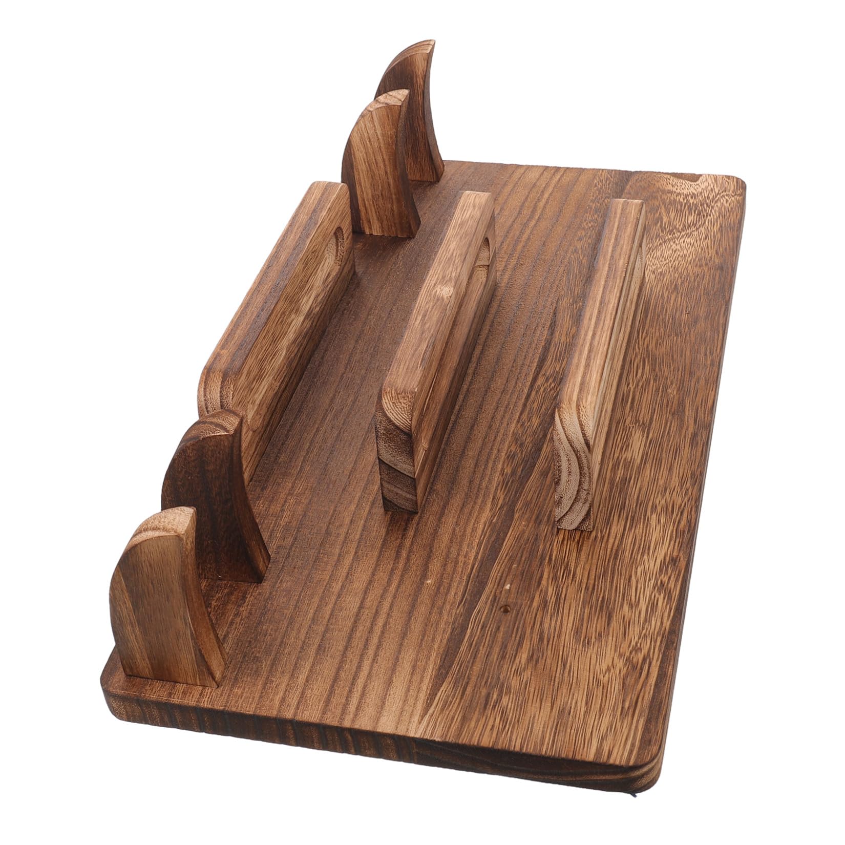 Toyvian Soporte de Madera Montado en Pared para Palas de Ping Pong y Balones, Almacenamiento Ahorrador de Espacio 4 Niveles para 12 Balones y 6 Palas, Adecuado para Sala de Bar o Cueva