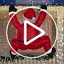 Joiedomi 6 FT Hanging Christmas Inflatables Decoration, Christmas Inflatable Climbing Santa with Build-in LED, Blow Up Santa Yard Decoration for Xmas Party, Roof, Outdoor, Garden, Lawn Decor - Image 8