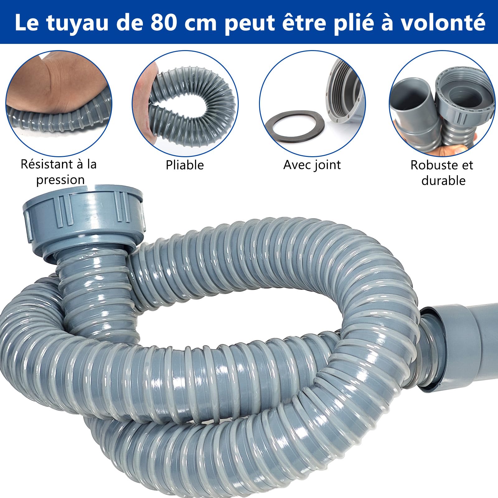 Récupérateur Eau de Pluie pour Tuyau de Descente Ø 90-110mm, Toitures Jusqu'à 80 m²