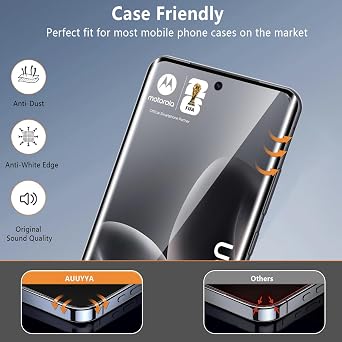 3-Pack for Motorola Moto Edge 70 Fusion Screen Protector Tempered Glass, 9H 3D Full Edge Coverage Film, HD Bubble-Free Film, Anti-Scratch Premium Protective Glass for Motorola Edge 70 Fusion