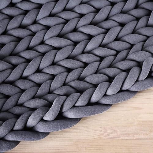 Miniatura 3 de Hilo para tejer súper grueso, lavable a mano, hilo para tejer a mano, hilo de tubo de algodón, alternativo, apto para mascotas, 8.82 oz (color