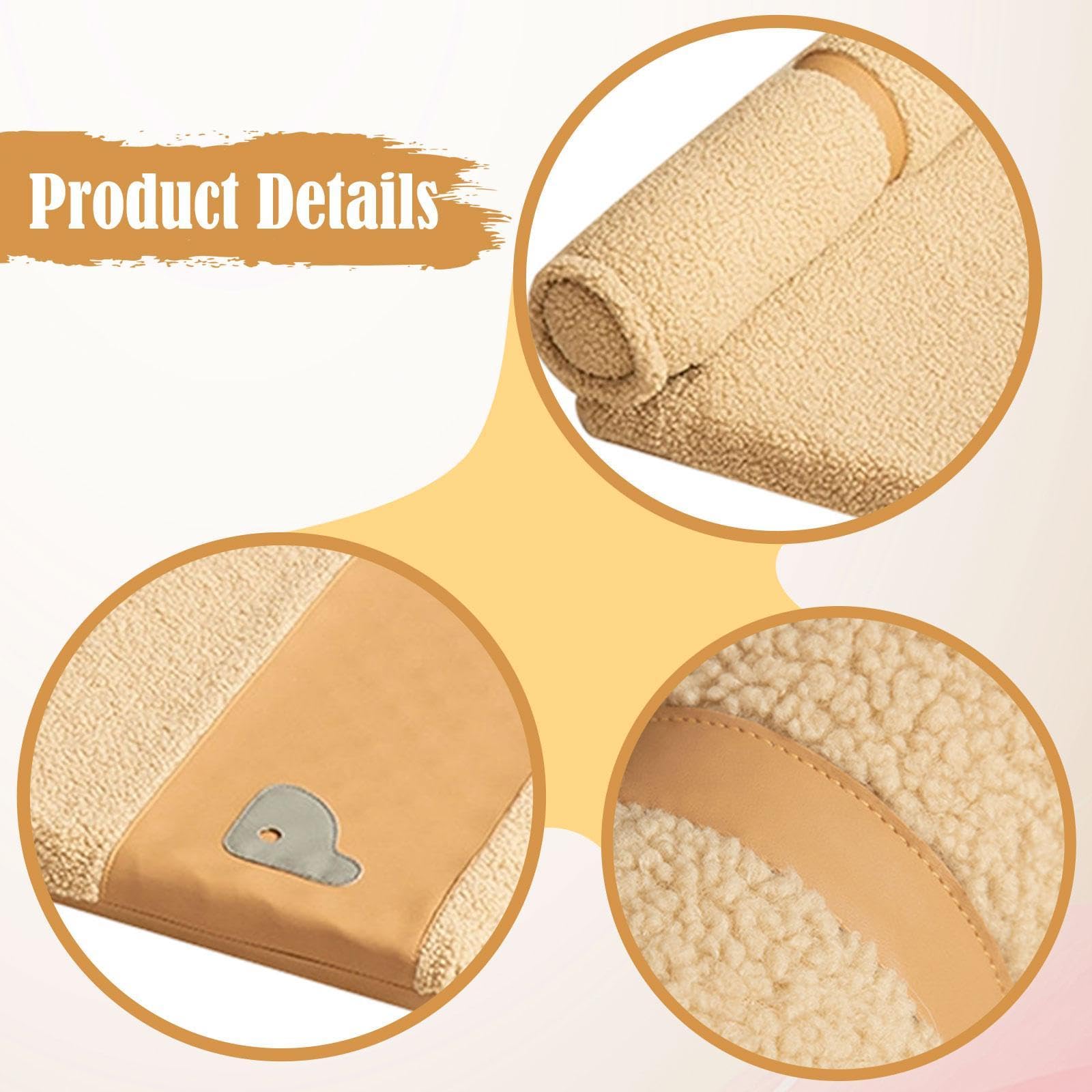 Coperta per Animali Domestici, Tappetino per Cuccia, Comodo, Multiuso, Caldo, Portatile, Lavabile, Cuscino per Gabbia per, Tappetino per, Giallo XL 75cmx55cm