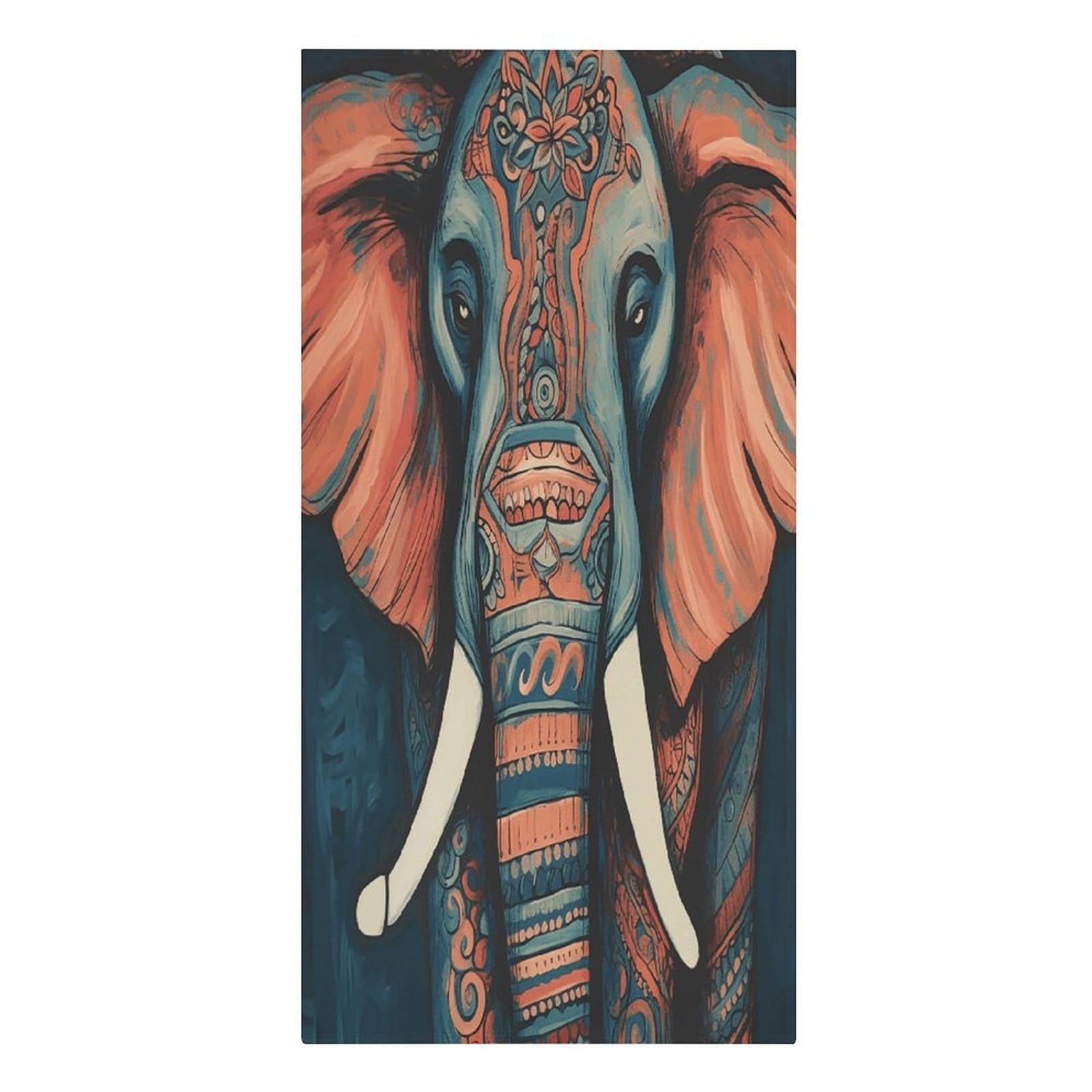 VstaDank Abstract Elephant Beach Towel Microfiber Oversized Beach Blanket Super Absorbent Soft Pool Bath Towel Sand Free Quick Dry Travel Towels Gifts for Yoga Sports Adults 30" X 61"
