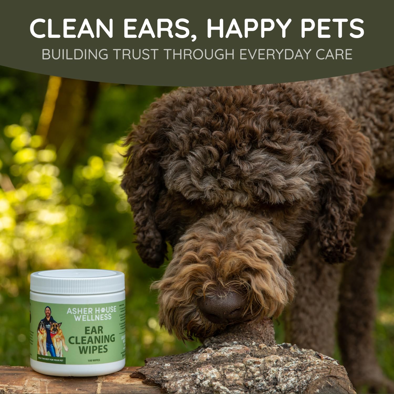 ASHER HOUSE WELLNESS Pet Ear Cleaning Wipes - Dog & Cat Plant-Based Ears Cleaner, Remove Wax & Dirt, Relieve Itch, Prevent Odor & Infection - Gentle for Pets Dogs Cats Over 12 Weeks, Made in USA - image 6