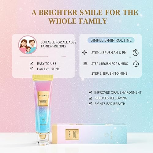 Miniatura 6 de Pasta dental blanqueadora probiótica, pasta dental blanqueadora intensiva de niacinamida, blanquea eficazmente los dientes, pasta de dientes Utogur