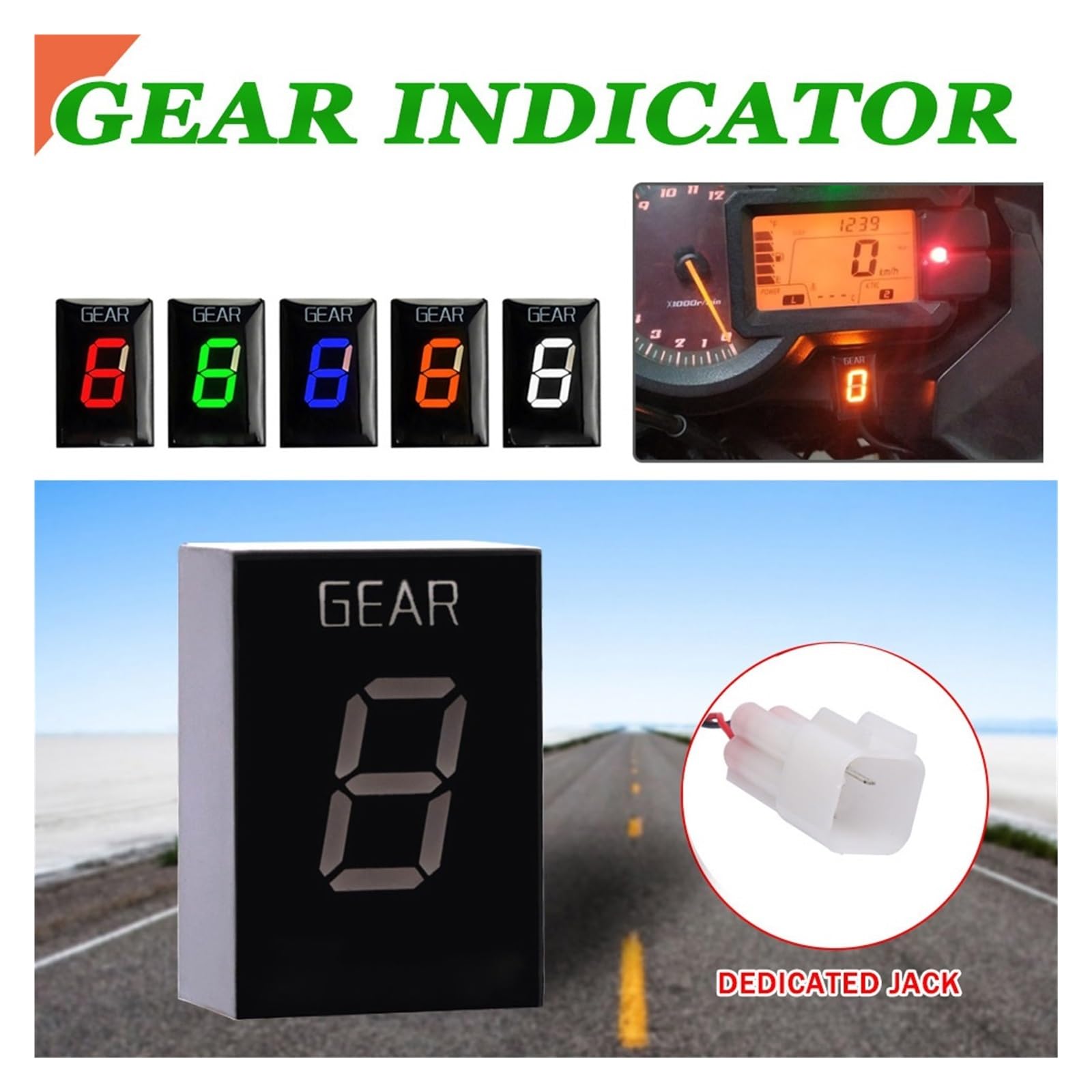 Motocicletta Marce Sensori 1-6 Indicatore Di Marcia Accessori Moto Display Della Tester Digitale Per Ni&nja 400R 400 R 2010 2011 2012 Z750 2004-2006