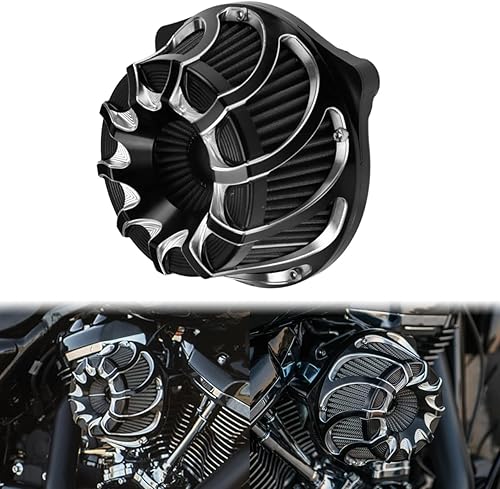 Miniatura 22 de Motorcyle - Kit de entrada de turbina de filtro de aire CNC para Harley Sportster XL Touring Softail Dyna